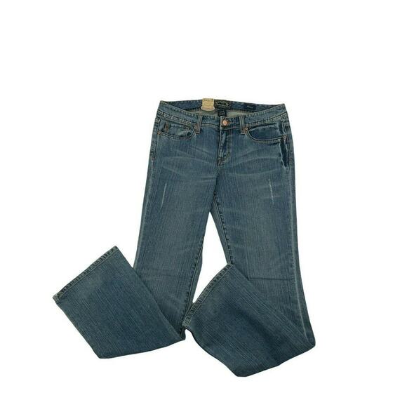 Seven7 Denim Jeans Womens Size 32 Flare Mid Rise Medium Wash Whiskers Denim NWT - Picture 3 of 11